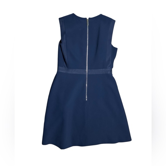Ted Baker London Saahrad Embroidered Shift Dress Navy Blue Sleeveless Medium/3 - Picture 6 of 7